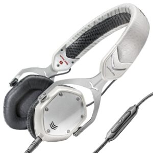 V-MODA XS On-Ear Folding Design Noise-Isolating Metal Headphone (White Silver) - Image 2