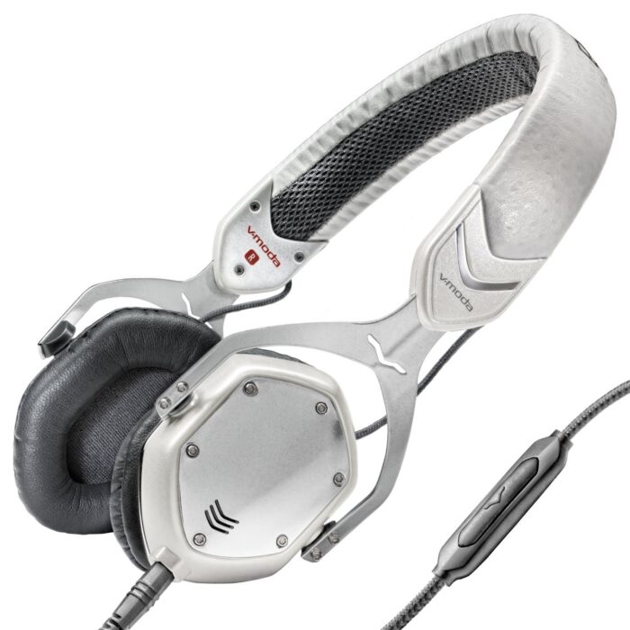 V-MODA XS On-Ear Folding Design Noise-Isolating Metal Headphone (White Silver) - Image 2