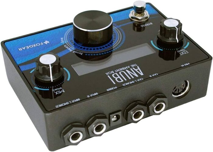 FOXGEAR Anubi Ambient Box Reverb Effects Pedal Black & Blue - Image 3