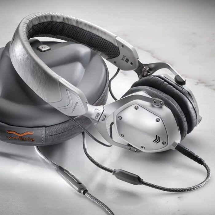 V-MODA XS On-Ear Folding Design Noise-Isolating Metal Headphone (White Silver) - Image 3