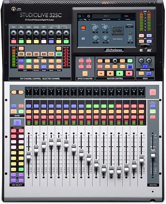 PreSonus StudioLive 32SC 32-Channel Mixer With 17 Motorized Faders and 64x64 USB Interface