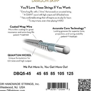 DR Strings Dragon Skin Plus Coated Quantum Nickel 5-String Bass Set - Image 2