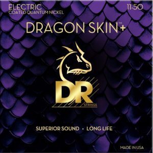 DR Strings Dragon Skin Plus Coated Quantum Nickel 6-String Electric Guitar DEQ11-50