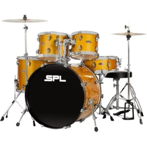 Sound Percussion Labs Unity II 5 Piece Complete Drum Set With Hardware, Cymbals and Throne Gold Medal Speckle - Image 4