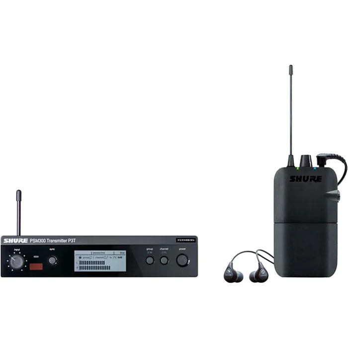 Shure PSM 300 Wireless Personal Monitoring System With SE112-GR Earphones Band G20 Gray - Image 2