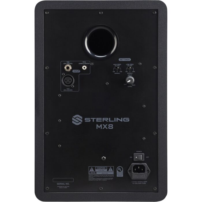 Sterling Audio MX8 8" Powered Studio Monitor, Black . - Image 3