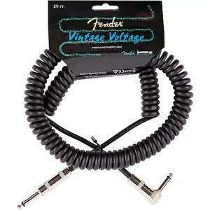 Vintage Voltage 20 ft. Coil Straight-Angle Instrument Cable