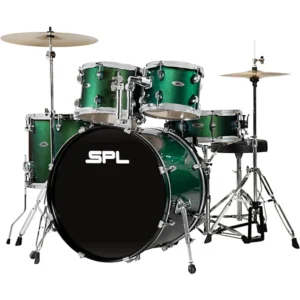 Sound Percussion Labs Unity II 5 Piece Complete Drum Set With Hardware, Cymbals and Throne Pine Green Glitter - Image 4