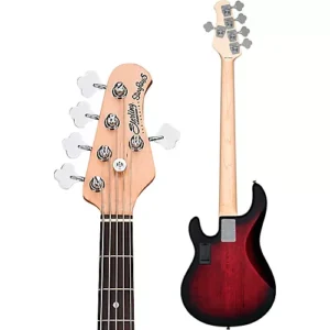 Sterling by Music Man StingRay Ray5HH Limited-Edition 5-String Bass Guitar Ruby Red Burst Satin - Image 5