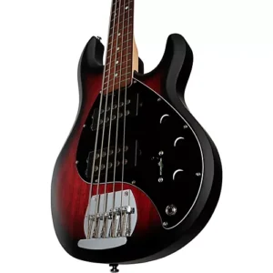 Sterling by Music Man StingRay Ray5HH Limited-Edition 5-String Bass Guitar Ruby Red Burst Satin - Image 3