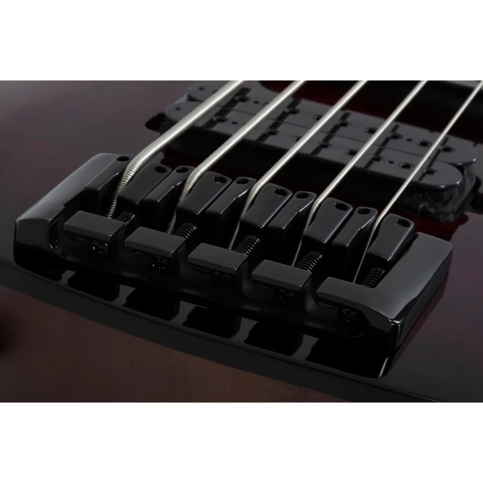 Schecter Guitar Research Omen Elite-5 5-String Electric Bass Black Cherry Burst - Image 9