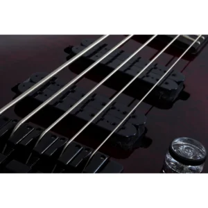Schecter Guitar Research Omen Elite-5 5-String Electric Bass Black Cherry Burst - Image 8