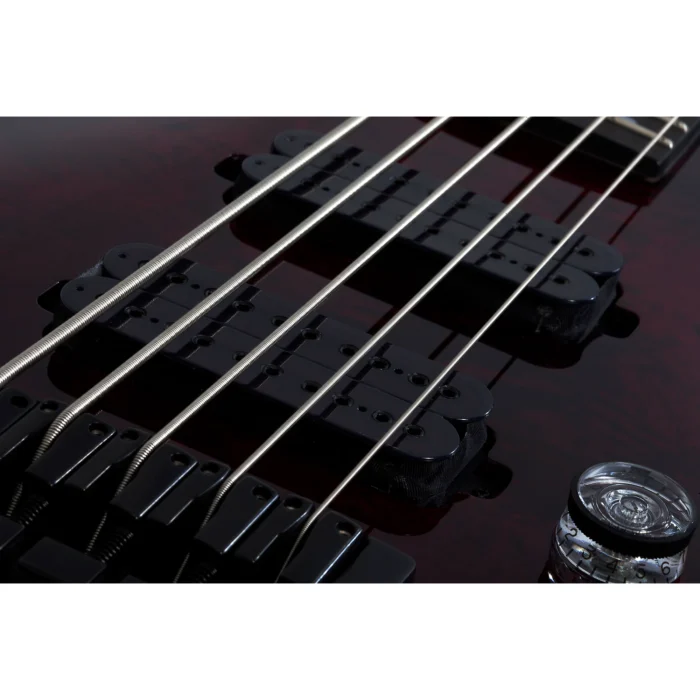 Schecter Guitar Research Omen Elite-5 5-String Electric Bass Black Cherry Burst - Image 8
