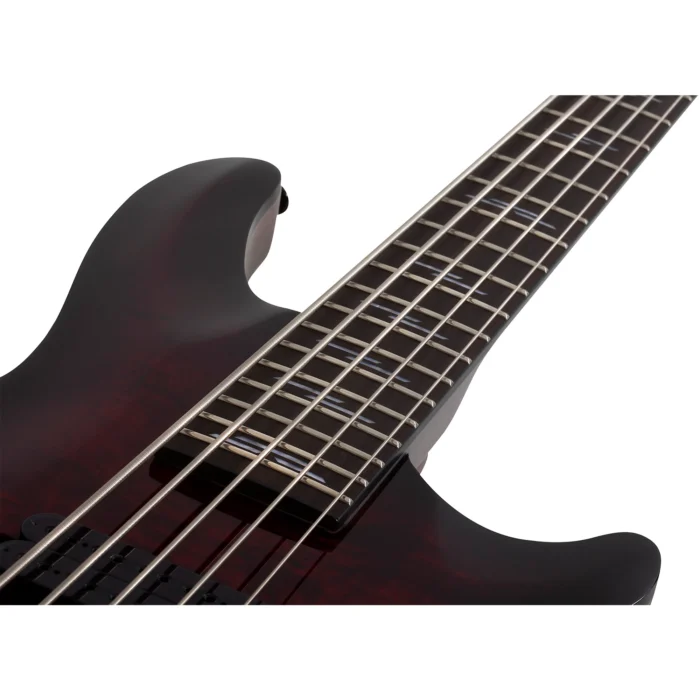 Schecter Guitar Research Omen Elite-5 5-String Electric Bass Black Cherry Burst - Image 5