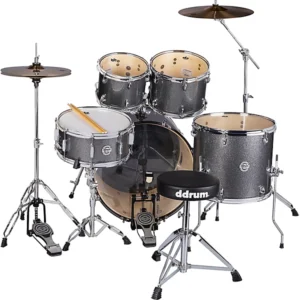 ddrum D2 5 Piece Complete Drum Kit Dark Silver Sparkle - Image 3