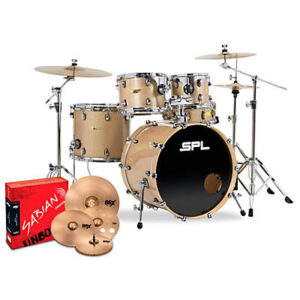 Sound Percussion Labs Velocity 5 Piece Complete Drum Set Gold Sequin - Image 5