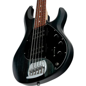Sterling by Music Man StingRay Ray5HH Limited-Edition 5-String Bass Guitar Trans Black Satin - Image 6