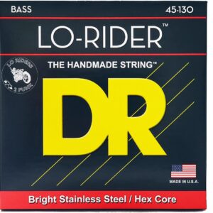 DR Strings Lo-Rider Stainless Steel Bass 5-String Pack Meduim/Heavy  .45-.130