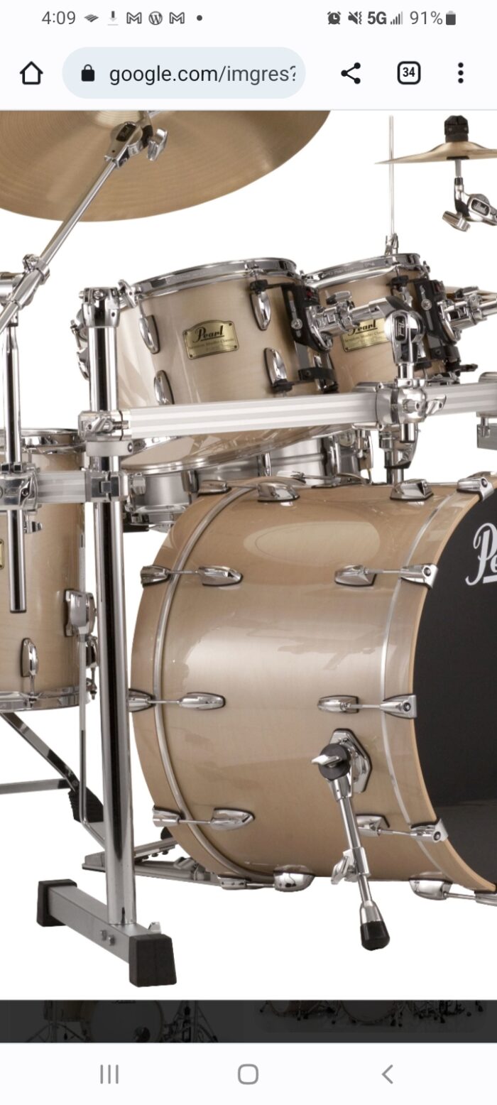 PEARL SESSION STUDIO CLASSIC 5-PIECE DRUM SET SHELL PACK (22" BASS, 10/12/16" TOMS, 14"×6.5" Snare Drum)IN PLATINUM MIST - Image 3
