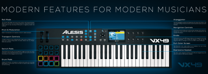 Alesis VX49 MIDI Controller Keyboard - Image 5