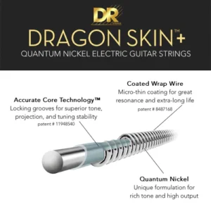 DR Strings Dragon Skin Plus Coated Quantum Nickel 6-String Electric Guitar DEQ11-50 - Image 4