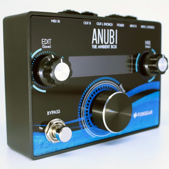 FOXGEAR Anubi Ambient Box Reverb Effects Pedal Black & Blue - Image 4