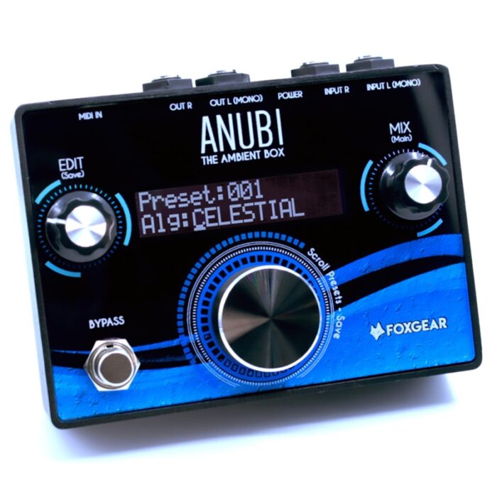FOXGEAR Anubi Ambient Box Reverb Effects Pedal Black & Blue - Image 6