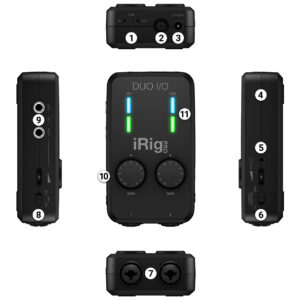 IK Multimedia iRig Pro Duo I/O 2-channel Audio/MIDI Interface for iOS, Android, and Mac/PC - Image 2