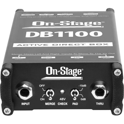 On-Stage DB1100 Active DI Box with Stereo-to-Mono Summing