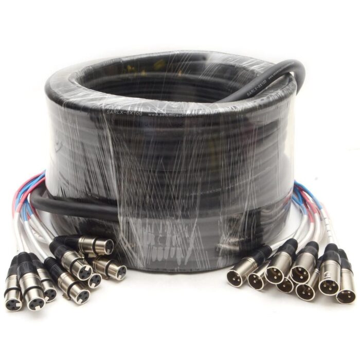 SARLX-8x100 - 8 Channel XLR Colored Snake Cable 100'