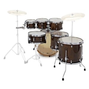 Tama Superstar Classic CL72S 7-piece Shell Pack with Snare Drum - Gloss Java Lacebark Pine - Image 7
