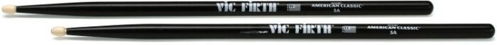 Vic Firth American Classic Drum Sticks With Black Finish 5A Wood