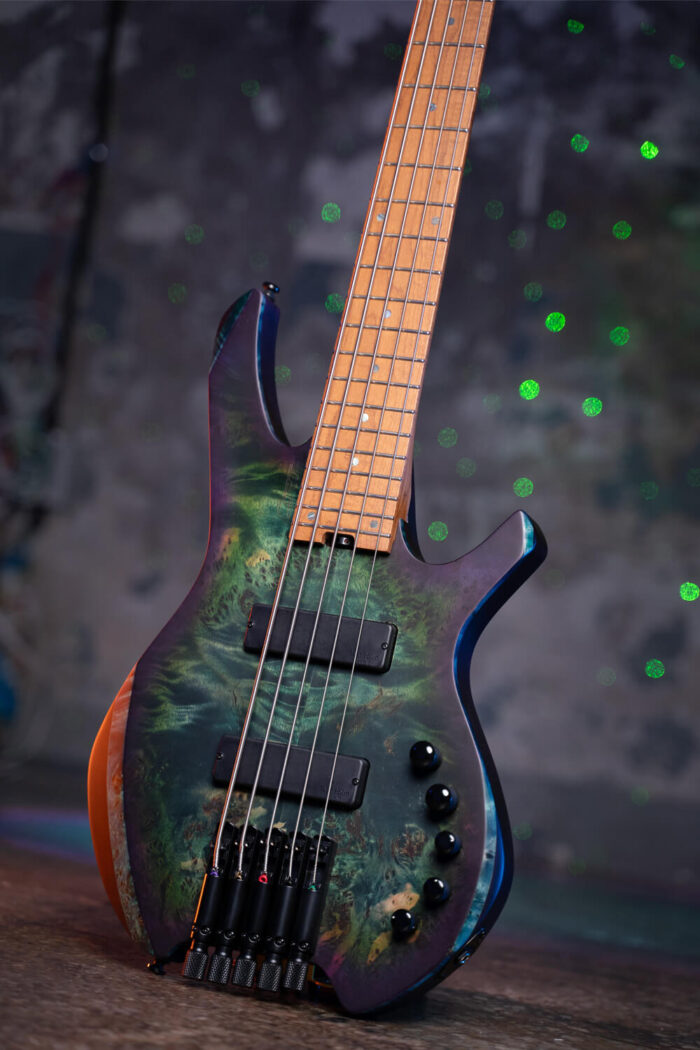 Cort Space 5 Headless Electric Bass Guitar(Stardust Green) - Image 6
