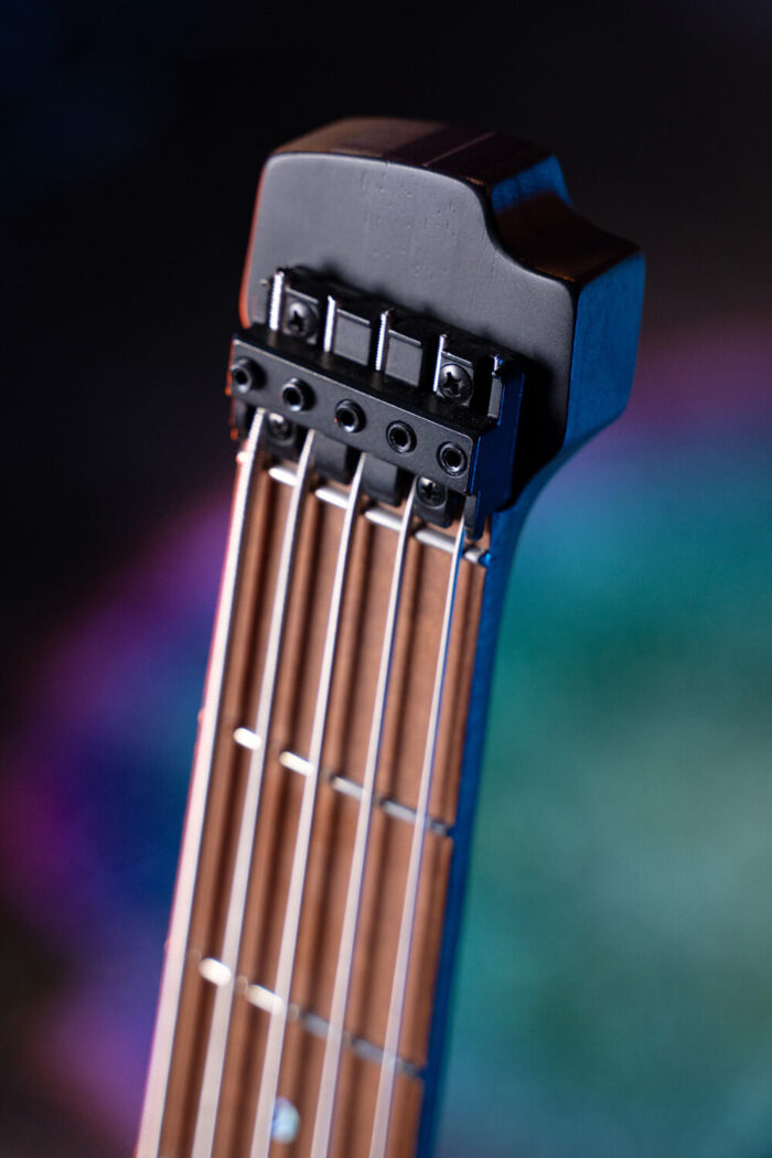 Cort Space 5 Headless Electric Bass Guitar (Stardust Black) - Image 9