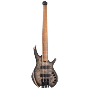 Cort Space 5 Headless Electric Bass Guitar (Stardust Black)